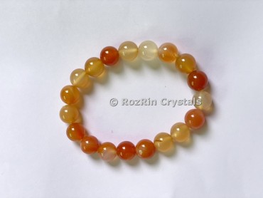 Yellow Red Agate Bracelets