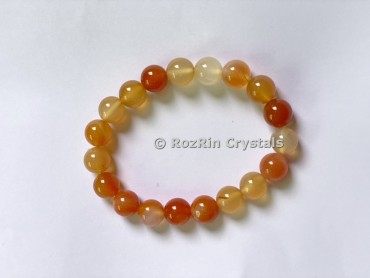 Yellow Red Agate Bracelets