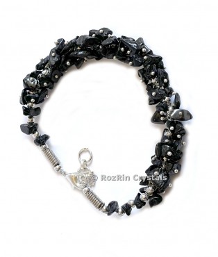Black Obsidian Uncut Bracelets