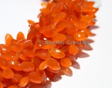Natural Carnelian Faceted Marquise Shape Beads Natural Carnelian Beads