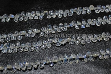 Natural Rainbow Moonstone Smooth Pear Briolettes Beads,Natural Rainbow Moonstone Beads Rainbow Moonstone Gemstone