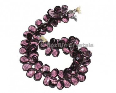 8 Inch Strand,GORGEOUS,AAA Quality,Amethyst Quartz Faceted Pear Briolettes Beads,Amethyst Quartz Beads