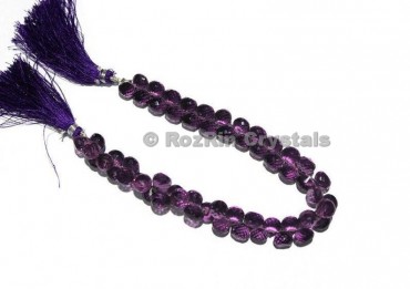 9 Inch Strand,GORGEOUS,Amazing Quality,Amethyst Quartz Faceted Onion Briolettes Beads,Amethyst Quartz Beads