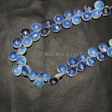 AAA Quality Opalite Quartz Gemstone Briolettes Beads Opalite Quartz Faceted Heart Briolettes Beads
