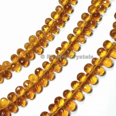 Amazing Quality Citrine Gemstone Quartz Citrine Quartz Faceted Drop Briolettes Beads