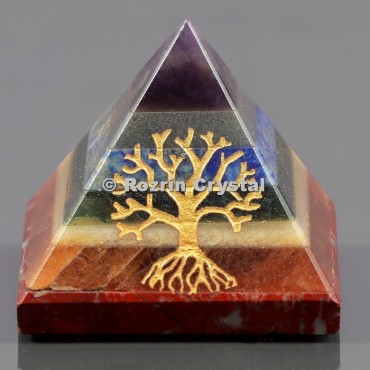 Chakra Bonded Tree Of Life Healing Pyramid