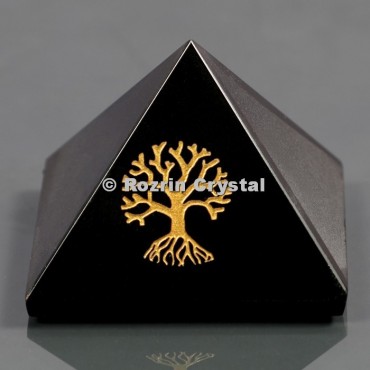 Black Onyx Tree Of Life Healing Pyramid