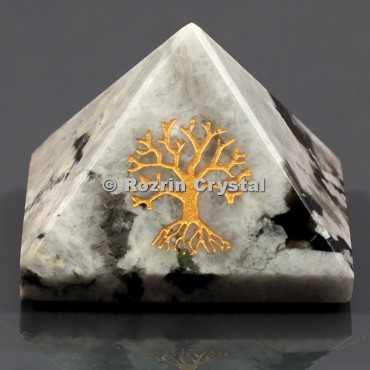 Rainbow Moonstone Tree Of Life Healing Pyramid