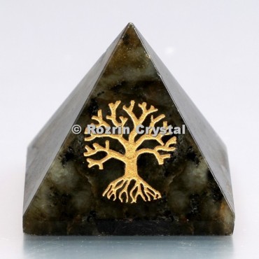 Labrodrite Tree of Life Healing Pyramid