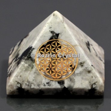 Rainbow Moonstone Flower Of Life Healing Pyramid