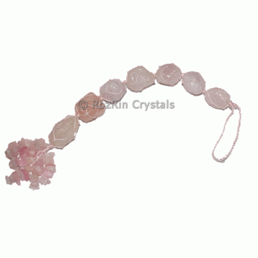 Natural Rose Quartz Hanging Stone