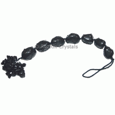 Natural Black Onyx Hanging Stone