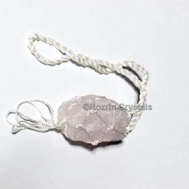 Rose quartz hanging Stone