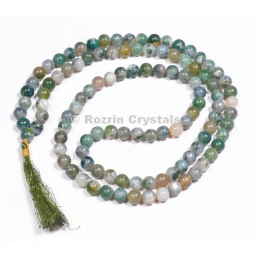 Moss Agate Japa Mala