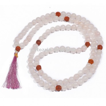 Quartz with Rudraksha Japa Mala