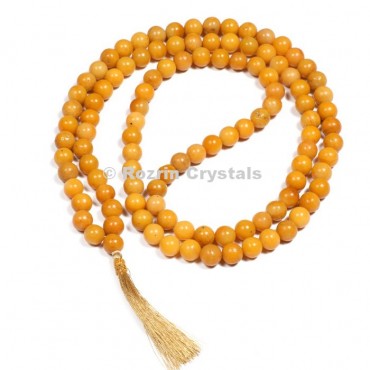 Yellow Jade Japa Mala