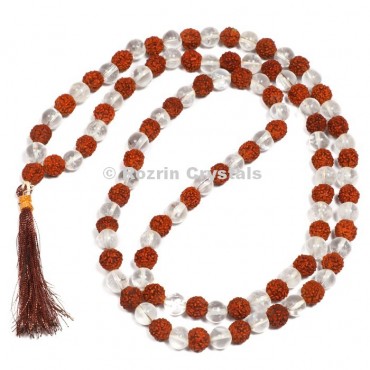 Rudraksha with Crystal Japa Mala