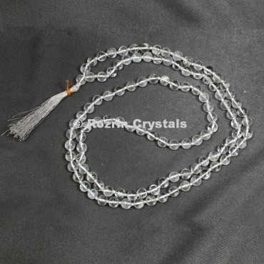 Crystal Quartz Knotted Japa Mala