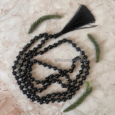 Hand Knotted Black Onyx Mala 108 Beads