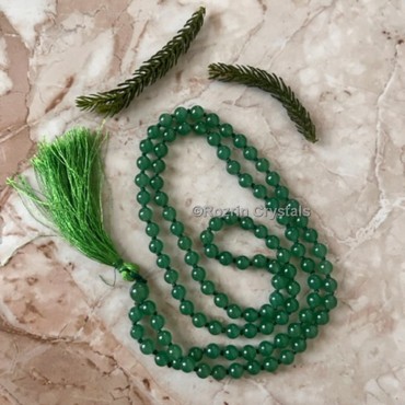 Hand Knotted Green Aventurine Prayer Mala 108 Beads