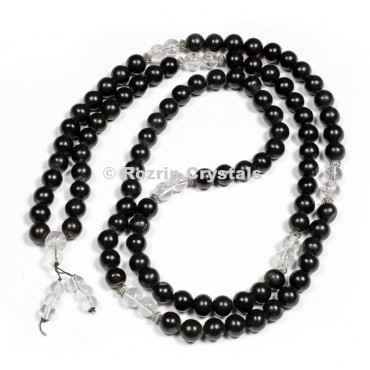 Black with Crystals Japa Mala