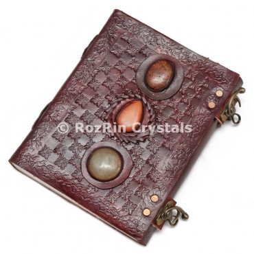 Leather Journals with 3 Healing Stone