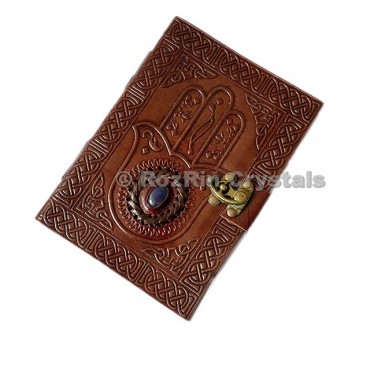 Hamsa With Lapis Leather Journals