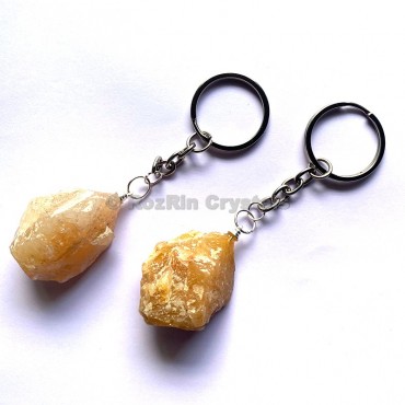 Yellow Aventurine Natural Rough Keychain