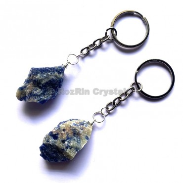 Sodalite Natural Rough Keychain