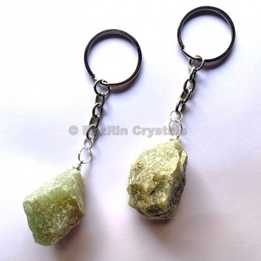 Green Aventurine Natural Rough Keychain