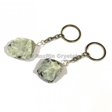 Rainbow Moonstone Natural Rough Keychain