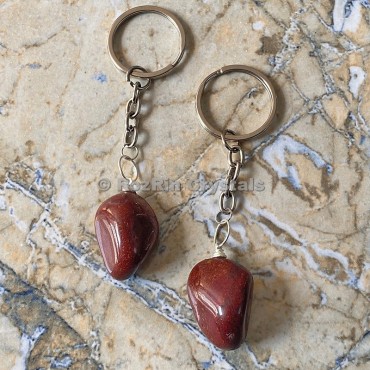 Red Jasper Tumbled Stone Keychain