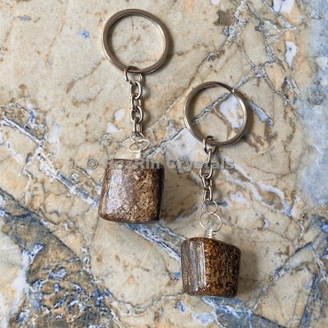 Bronzit Tumbled Stone Keychain