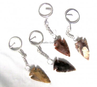 Fancy Jasper Arrowheads Keyrings