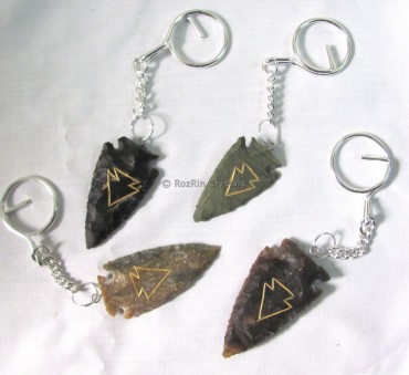 Engraved Arrowheads Keyrings