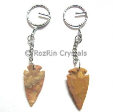 Agate Arrowheads Keyrings