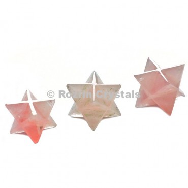 Rose Quartz Merkaba Star