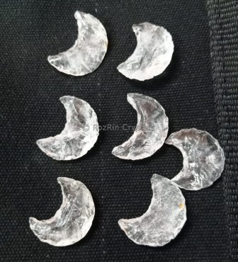 Crystal Quartz Hammered Moon