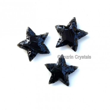 Black Obsidian Star handmade