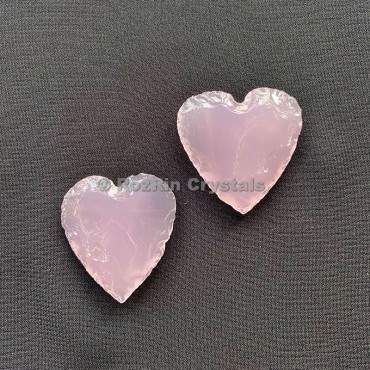 Rose Quartz heart handmade