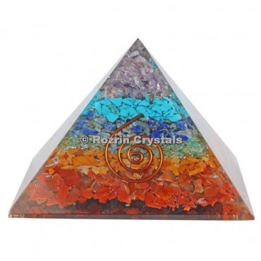 7 Chakra Orgonite Healing Pyramids