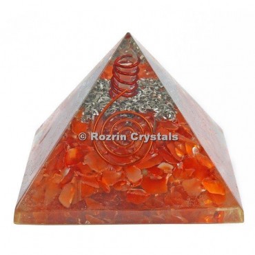 Carnelian Orgonite Pyramids