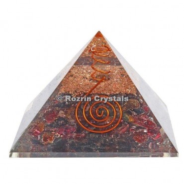 Garnet Orgone Pyramids