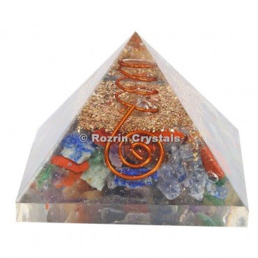 Multi Chakra Stone Orgone Pyramids