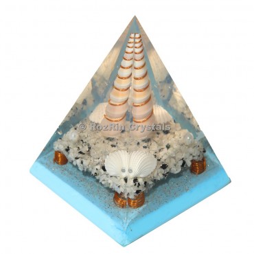 Seashell Spiral Orgone Pyramid