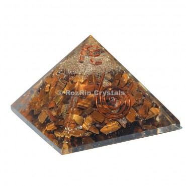 Tiger Eye Energy Orgone Pyramid