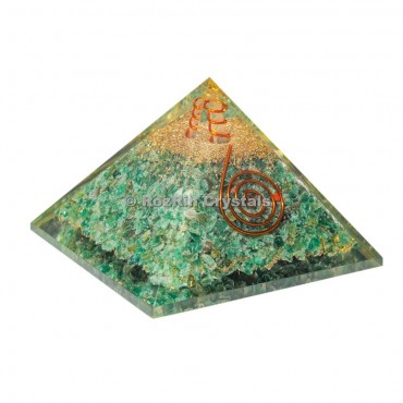 Jade Green spiral  Orgone Pyramid