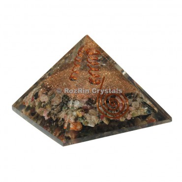 Orgonite Pyramid With Natural Stone