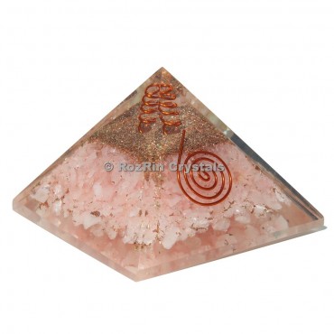 Rose Quartz Energy Spiral Orgone Pyramid