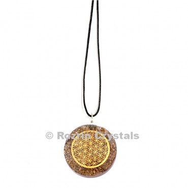 Lebrodrite Flower of Life Orgonite Pendant